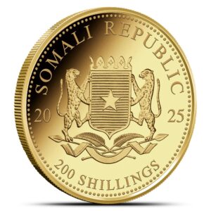 2025 1/4 oz Somalia Gold Elephant Coin (BU)