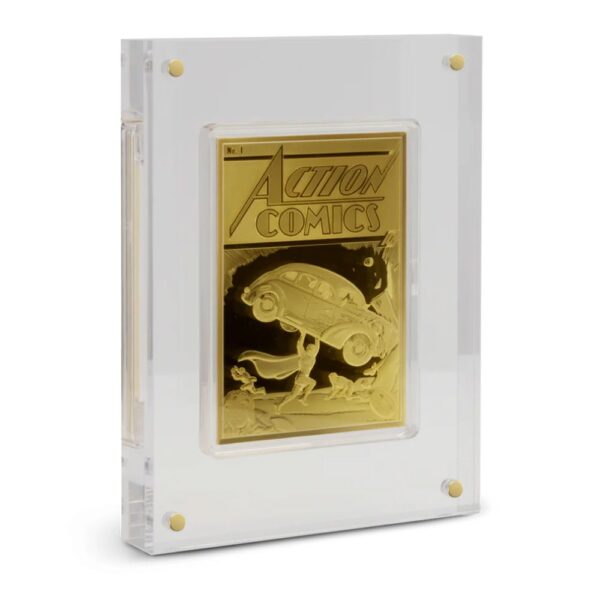 2025 5 oz Niue Silver 90 Years of DC Golden Era Action Comics #1 Coin (Box + CoA, Gilded) - Image 2