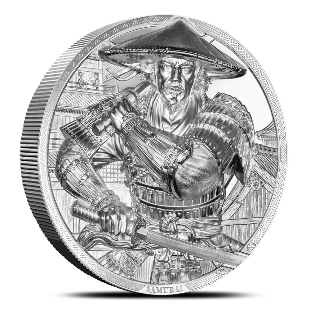 5 oz Proof Cook Islands Silver Samur