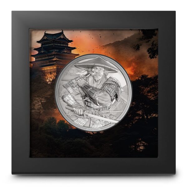 2025 5 oz Proof Cook Islands Silver Samurai Coin - Image 3