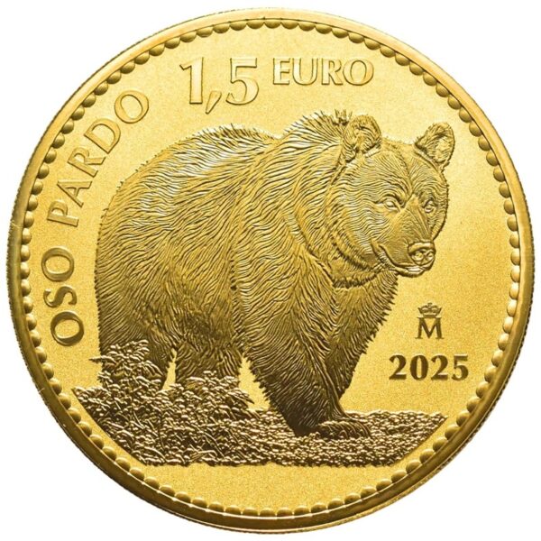 2025 1 oz Spanish Brown Bear Gold Coin - Image 2
