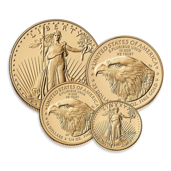 2025-W 4-Coin Proof American Gold Eagle Set (Box + CoA) - Image 2