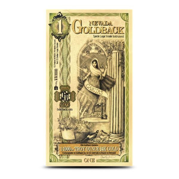 5 Piece Nevada Goldback Gold Note Set (Random Year, New) - Image 3