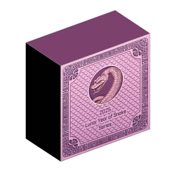 2025 5 oz Fiji Silver Snake Rectangular Coin (Box + CoA, Gilded) - Image 5