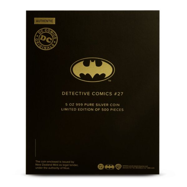 2025 5 oz Niue Silver 90 Years of DC Golden Era Action Comics #27 Coin (Box + CoA, Gilded) - Image 8