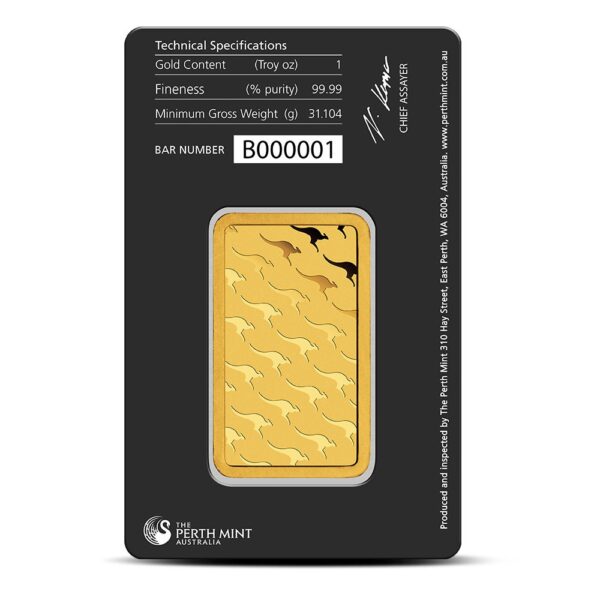 Buy 1 oz Perth Mint Gold Bar (New w/ Assay) - Image 2