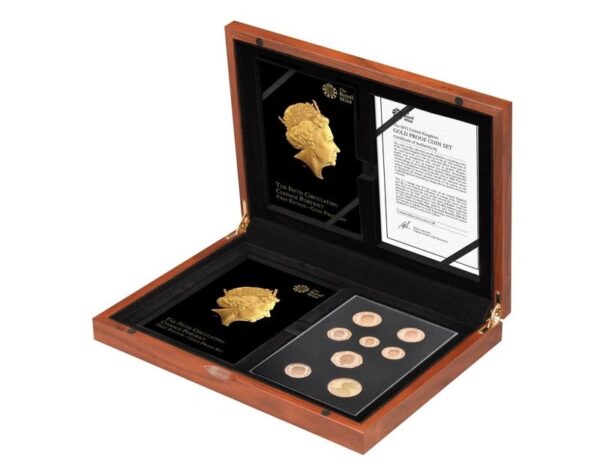 Gold Proof 2015 Fifth Circulating UK Coinage Portrait Set Boxed - Image 3