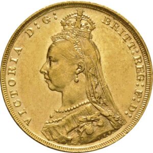 Great Britain Gold Sovereign Coin Queen Victoria Jubilee