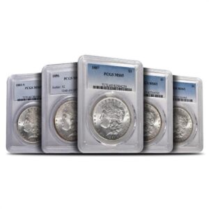 Morgan Silver Dollar 5-Coin Set PCGS