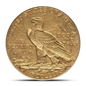 Pre-33 $5 Indian Gold Half Eagle Coin (AU)