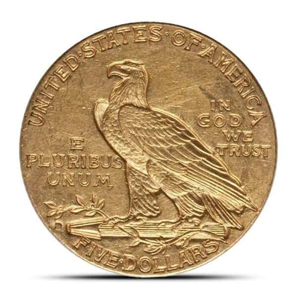 Pre-33 $5 Indian Gold Half Eagle Coin (AU) - Image 2