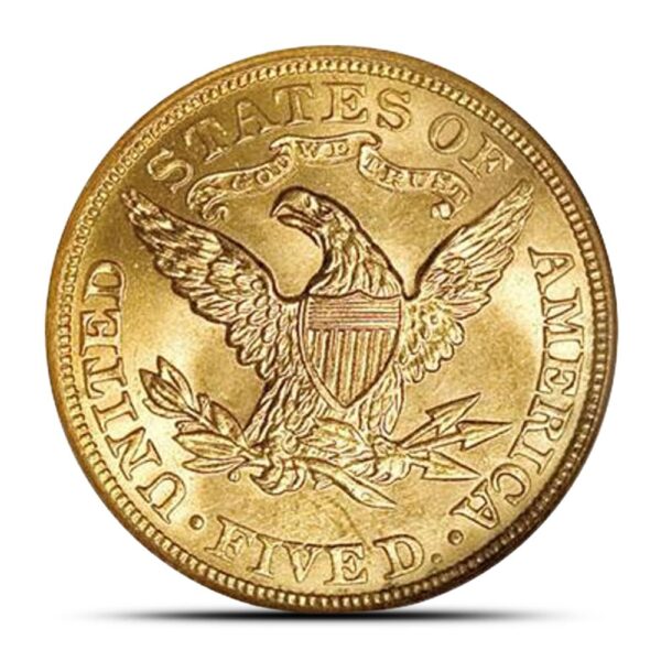 Pre-33 $5 Liberty Gold Half Eagle Coin (Cleaned) - Image 2