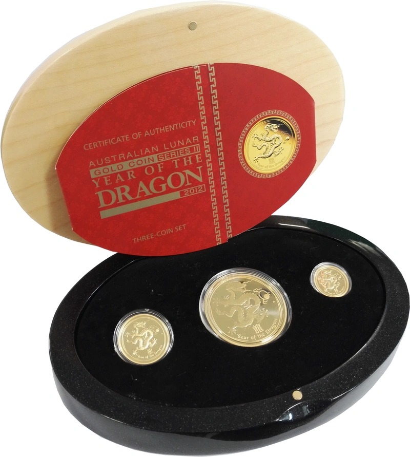 Three Coin proof Set Australian Luna