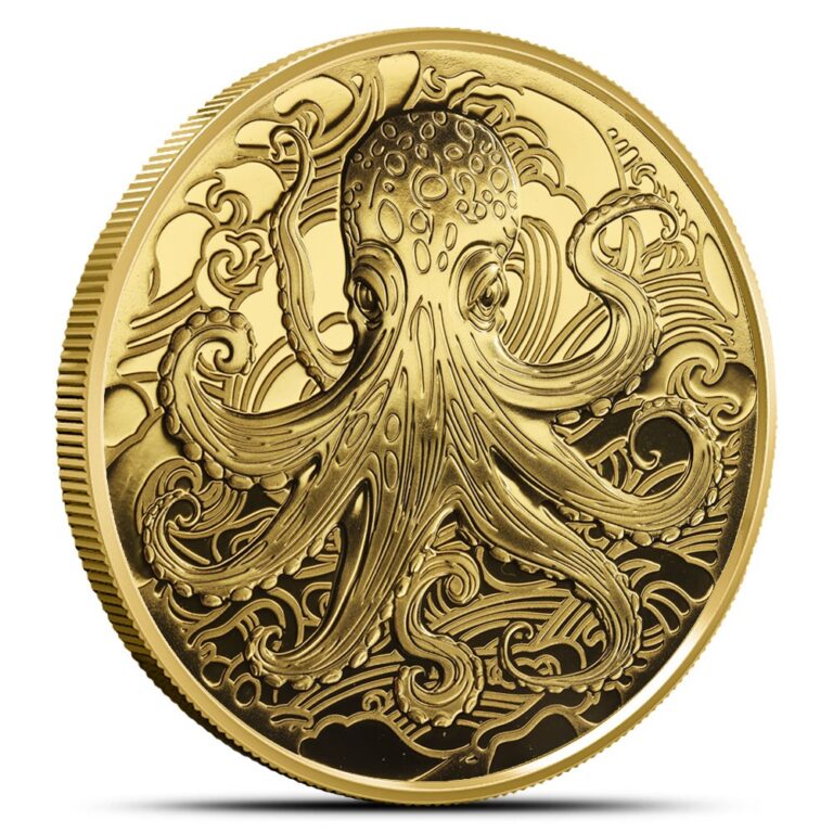 2025 1 Oz Pitcairn Islands Gold Ocean Wonders Octopus Coin (BU) - ROYAL ...