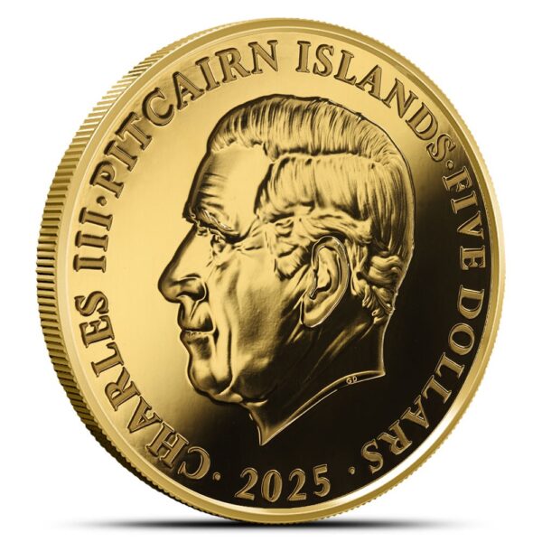 2025 1 oz Pitcairn Islands Gold Ocean Wonders Octopus Coin (BU) - Image 2