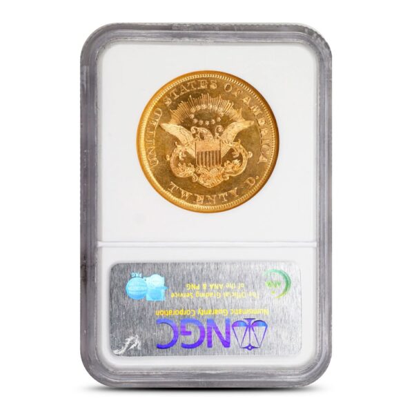 1856 Pre-33 $20 Liberty Gold Double Eagle Coin NGC MS63 - Image 2