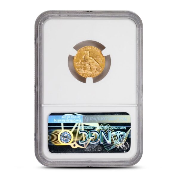 1911-D Pre-33 $2.50 Indian Gold Quarter Eagle Coin NGC MS61 (Strong D) - Image 2