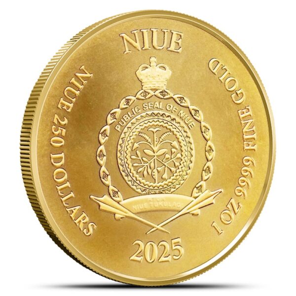 2025 1 oz Niue Gold Lady Justice Coin (BU) - Image 2