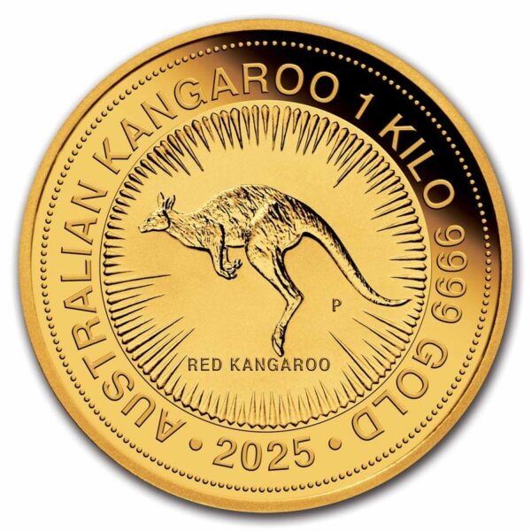 2025 1 kilo Australian Kangaroo Gold Coin (BU) - Image 3