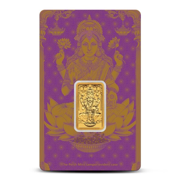 5 Gram Perth Mint Lakshmi Gold Bar (New w/Assay)