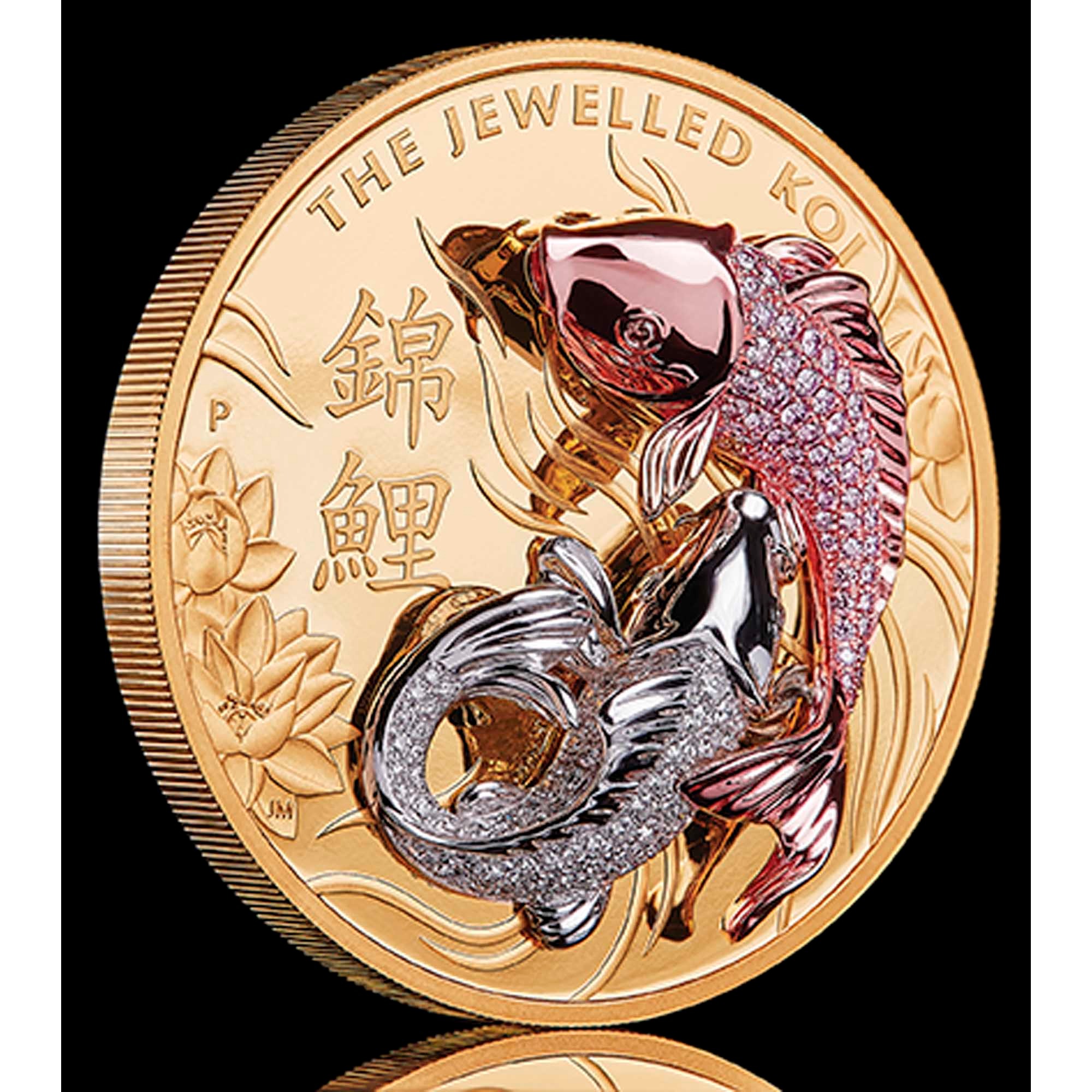 10 oz Proof Jewelled Koi Gold Coin 10 oz Proof Jewelled Koi Gold Coin