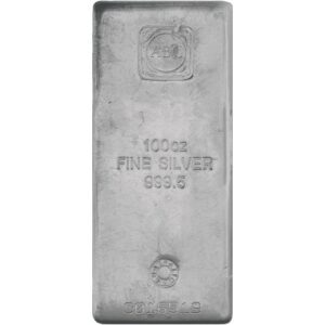 100 oz ABC Silver Bar For Sale (New)