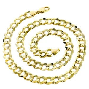 10K Gold Solid Cuban Link Chain For Sale – Men’s Gold Chain