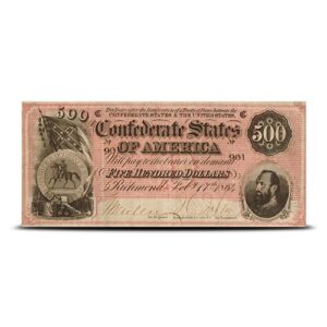 1864 $500 Confederate States of America (Very Fine)