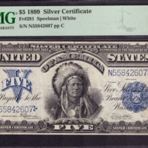 Buy 1899 $5 Silver Certificate Chief Note (Very Fine)