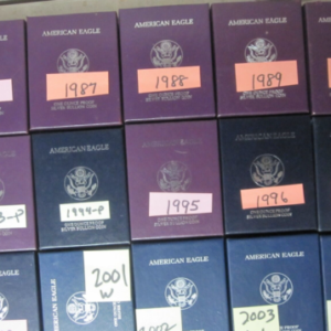 1986-2020 Proof American Silver Eagle 34-Coin Set (Box + CoA, No 2009s)