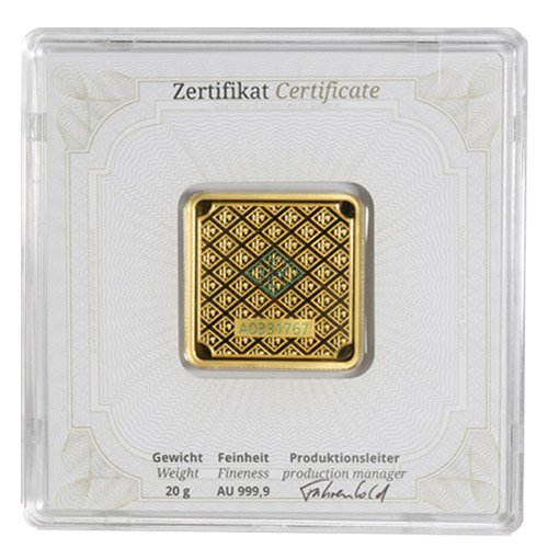 20 Gram Geiger Square Gold Bar For Sale (New w/ Assay) - Image 2