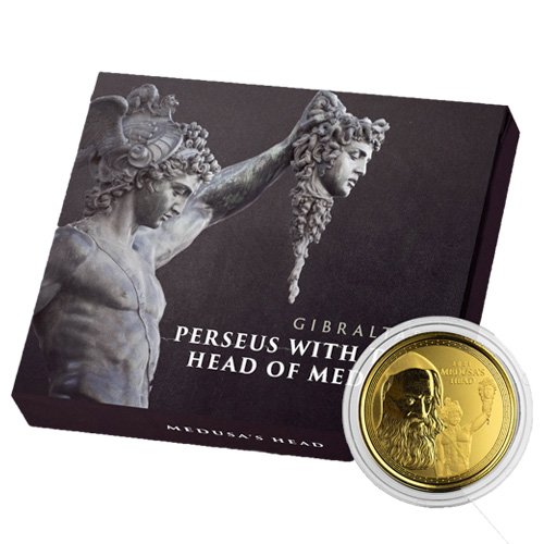 2021 1 oz Gibraltar Gold Medusas Head Coin (BU) - Image 2