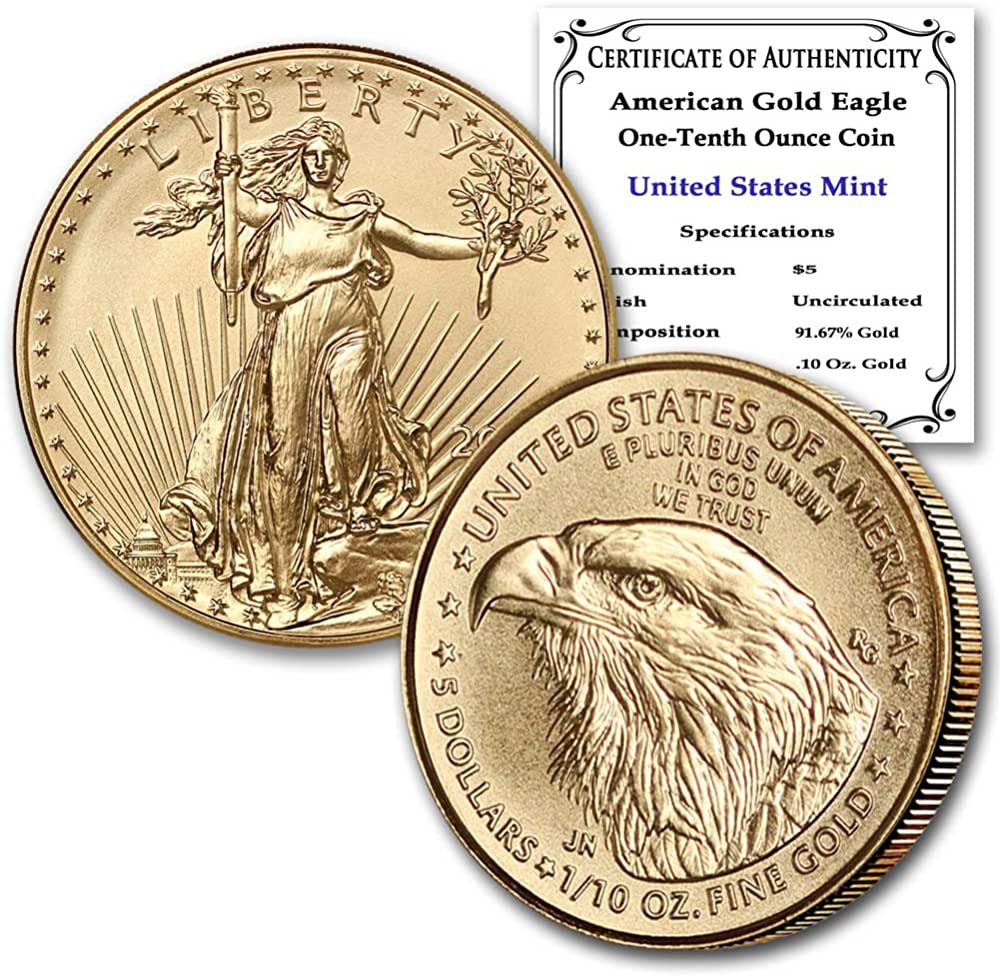 2021 1/10 oz American Gold Eagle Coin (Type 2)