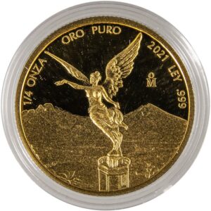 2021 1/4 oz Proof Mexican Gold Libertad Coin (In Capsule)
