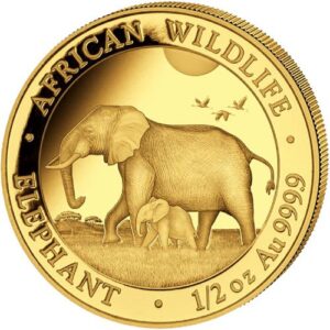 2022 1/2 oz Somalia Gold Elephant Coin (BU)