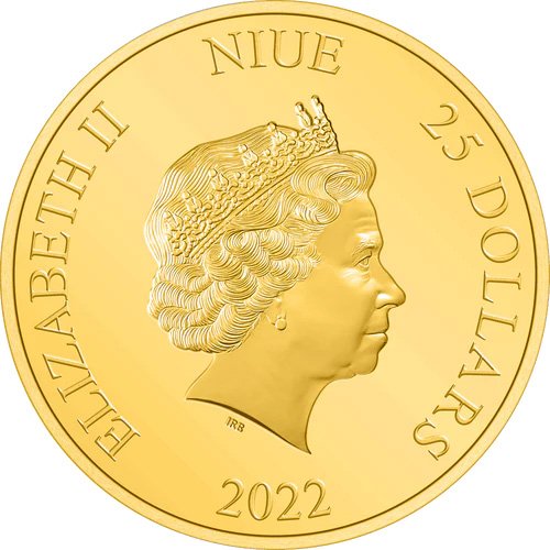 2022 1/4 oz Proof Niue Gold Classic Superhero Aquaman Coin - Image 3