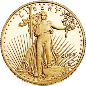 2022-W 1/2 oz Proof American Gold Eagle Coin (Box + CoA)
