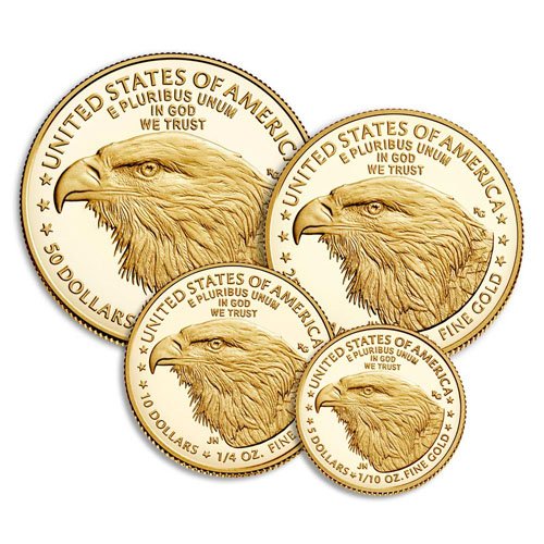 2022-W 4-Coin Proof American Gold Eagle Set (Box + CoA) - Image 3