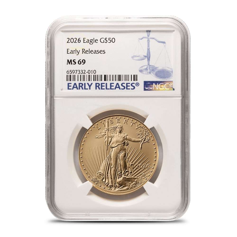2026 1 oz American Gold Eagle Coin NGC MS69 ER