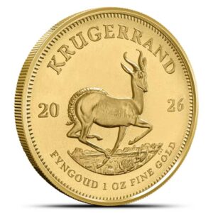 2026 1 oz South African Gold Krugerrand Tube (10 Coins, BU)