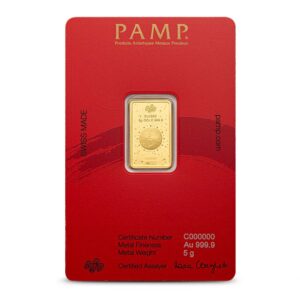 2026 5 Gram PAMP Suisse Lunar Legend Mile Horse Gold Bar (New w/ Assay)