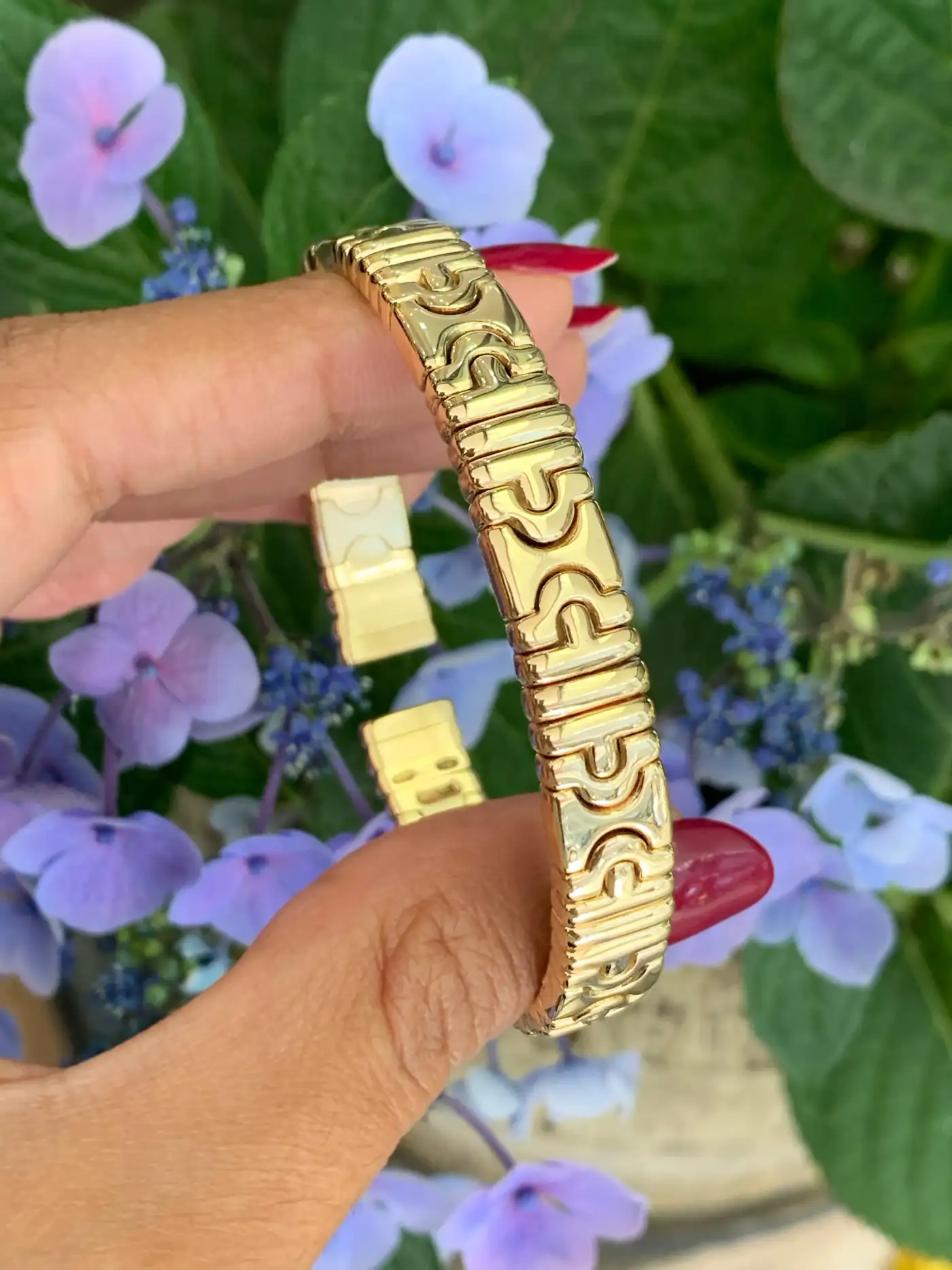 Bulgari Parentesi 18 Carat Yellow Gold Cuff Bangle Bracelet - Image 5