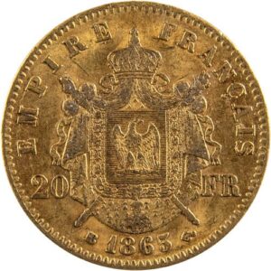 Buy 20 Francs Napoleon III Gold Coin – (Random Year, AU)