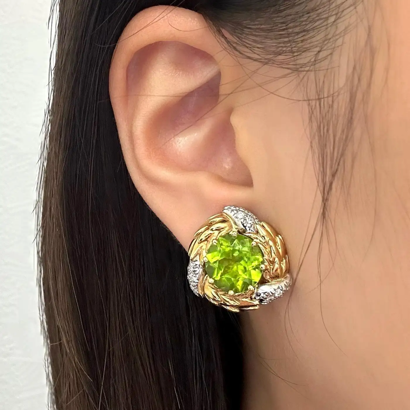 Buy Peridot and Diamond Ear Clips - Jean Schlumberger for Tiffany & Co. - Image 6