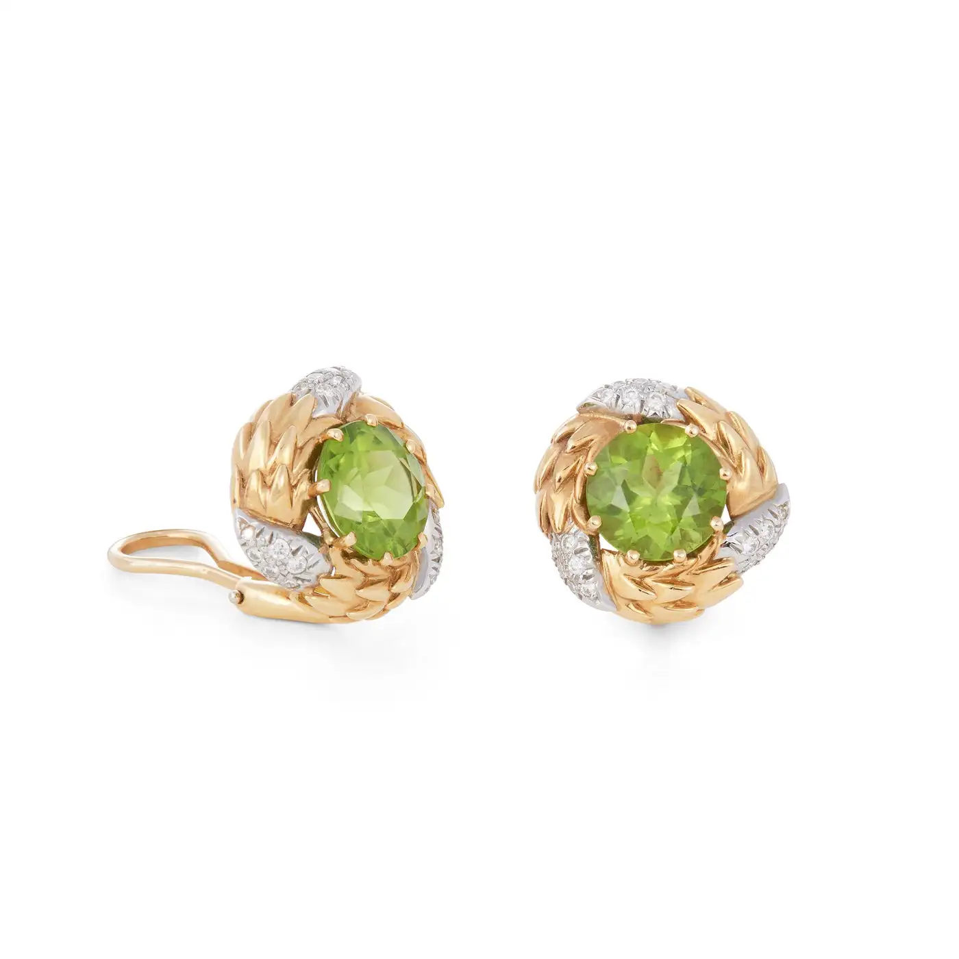 Buy Peridot and Diamond Ear Clips - Jean Schlumberger for Tiffany & Co. - Image 4