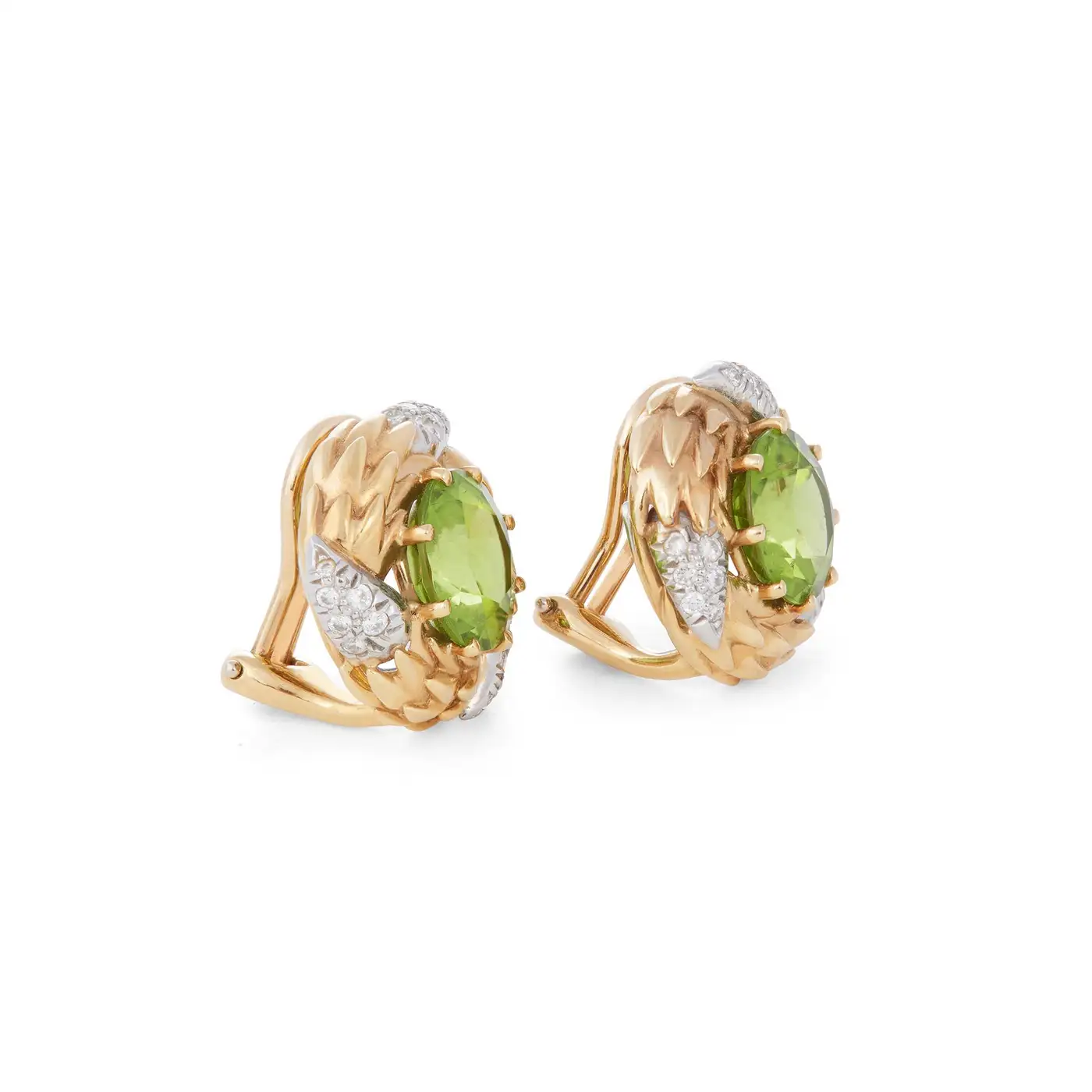 Buy Peridot and Diamond Ear Clips - Jean Schlumberger for Tiffany & Co. - Image 2
