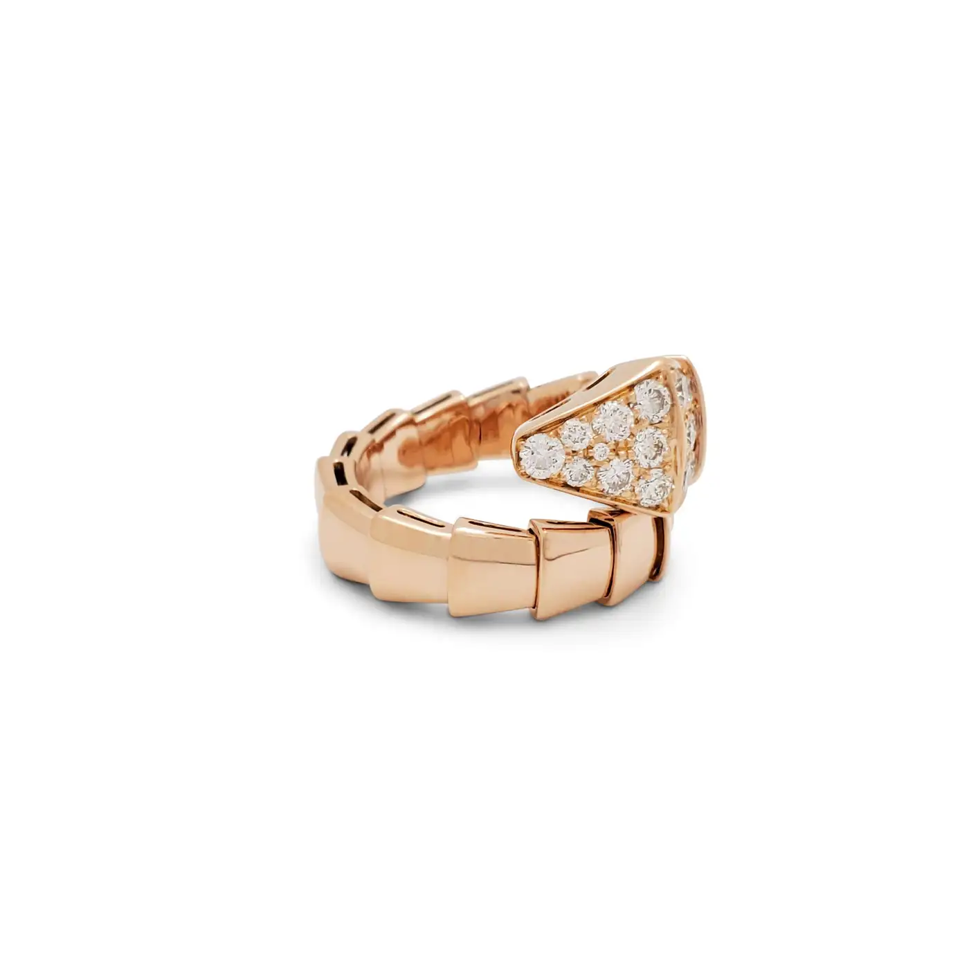 Bvlgari Serpenti Viper Rose Gold Diamond Ring - Image 3