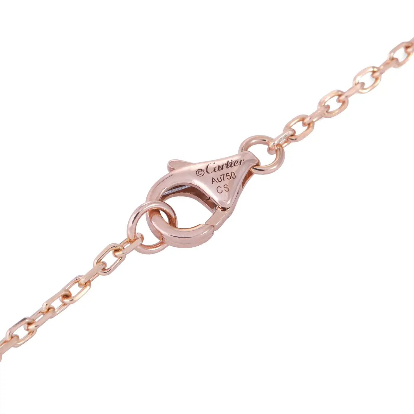 Cartier Love Rose Gold Diamond Necklace - Image 4