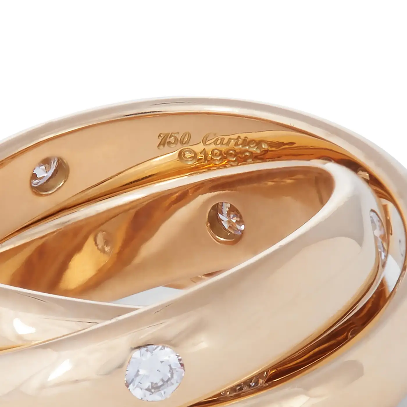 Cartier Trinity Constellation Yellow Gold and Diamond Ring - Image 5
