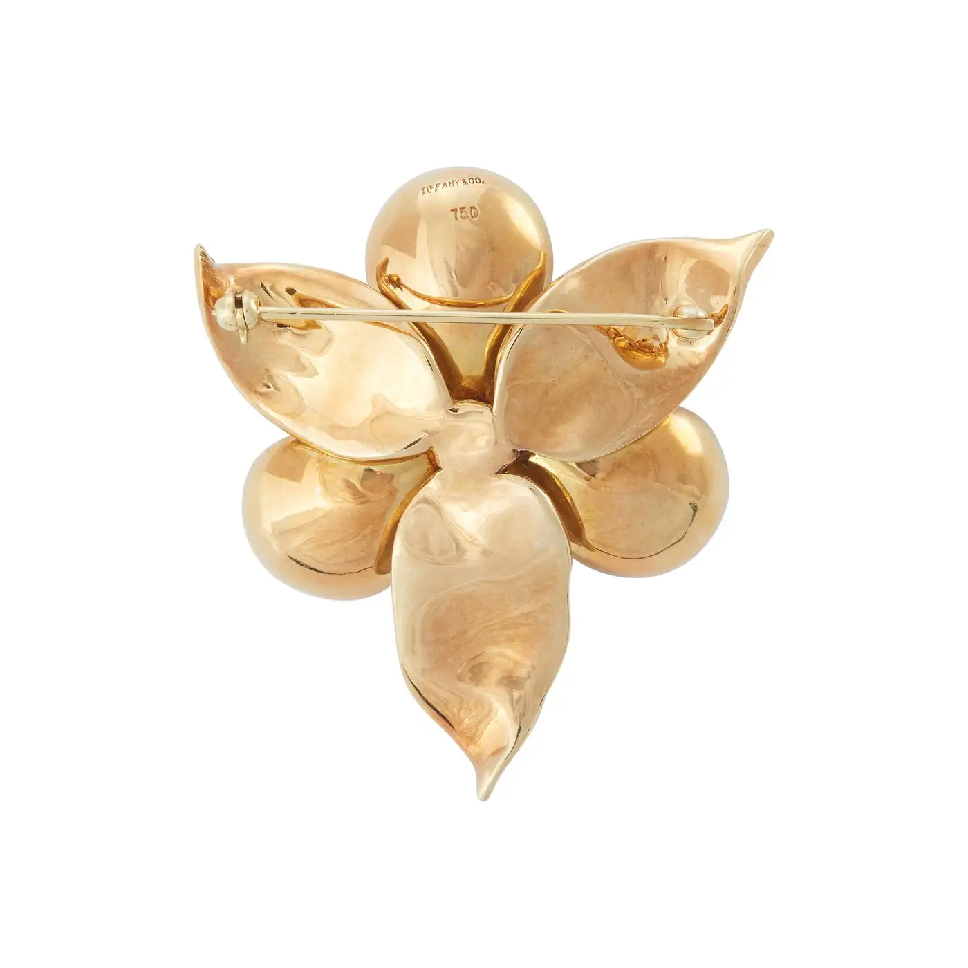 Dogwood Flower Gold and Diamond Brooch Tiffany & Co. - Image 3